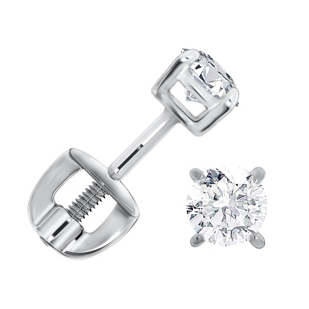 Пусеты из серебра с фианитами П340200140 от KRASNOE, металл Серебро, вставка Фианит