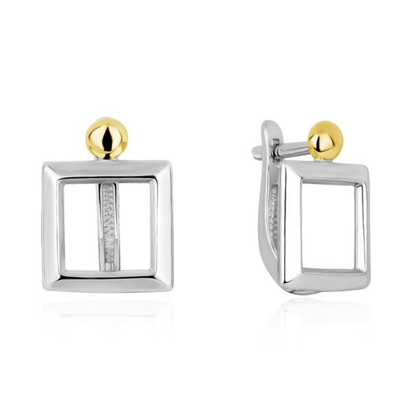 Серьги из серебра без вставок в ювелирном интернет-магазине