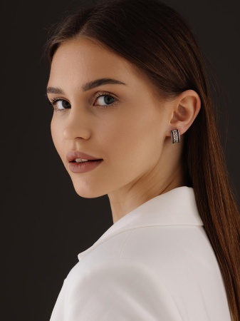 Серьги из серебра с ситаллами 2348881322л-20 от KRASNOE, металл Серебро, вставка Ситалл