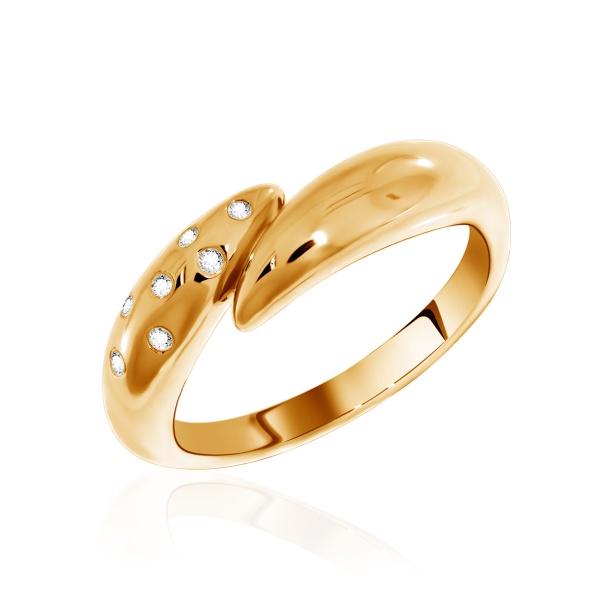 Купить кольцо из серебра с фианитами в интернет-магазине KRASNOE