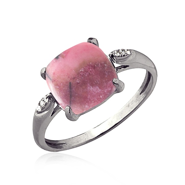 Кольцо из серебра с фианитами со скидкой