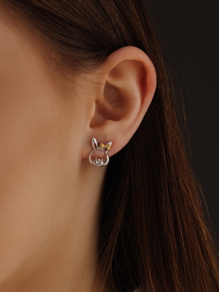 Серьги из серебра без вставок 2350405221 от KRASNOE, металл Серебро, вставка Без вставок