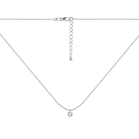 Колье из серебра с фианитом