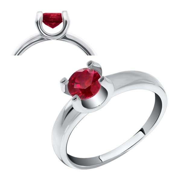 Кольцо из серебра с натуральным корундом со скидкой