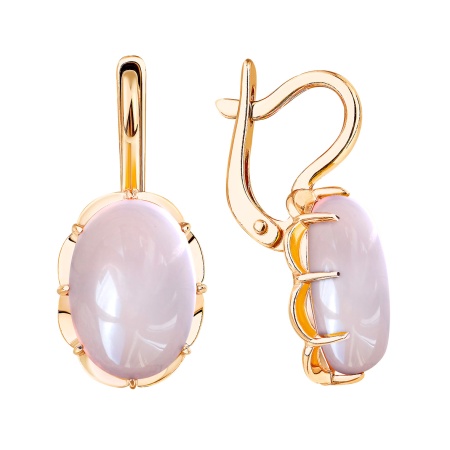 Серьги из серебра с кварцем