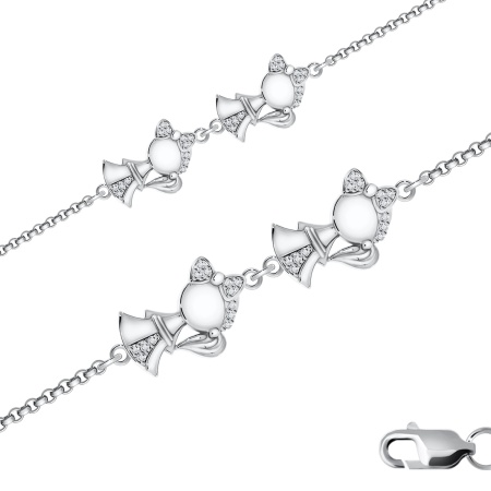 Купить браслет из серебра с фианитами