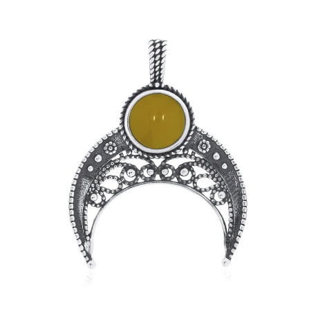 Купить подвеска из серебра с агатом