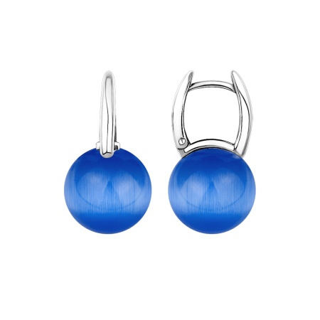 Серьги из серебра с кошачий глазами 2340264318-70 от KRASNOE, металл Серебро, вставка Кошачий глаз