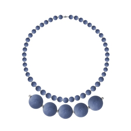 Бусы из серебра с ангелитами 8340906072-45