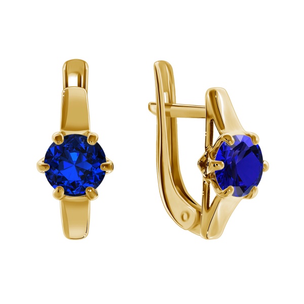 Серьги из серебра с корундом со скидкой