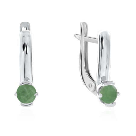 Серьги из серебра с бериллами