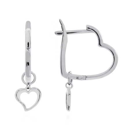 Серьги из серебра без вставок со скидкой