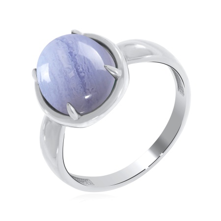 Кольцо из серебра с агатом со скидкой