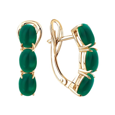 Серьги из серебра с агатами 2320395159-60 от KRASNOE, металл Серебро, вставка 