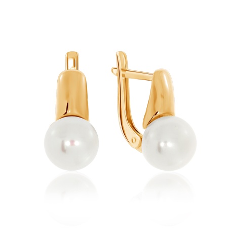 Серьги из серебра с жемчугами