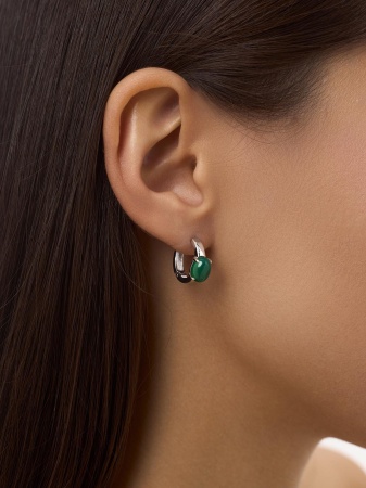 Серьги из серебра с агатами 2340391878-60 от KRASNOE, металл Серебро, вставка Агат