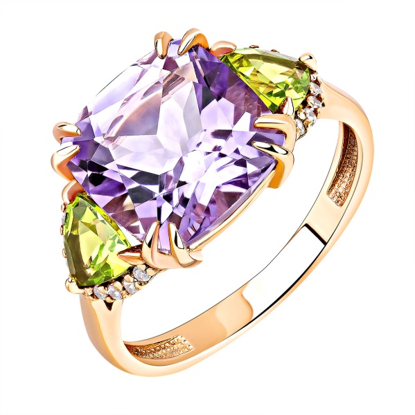 Купить кольцо из серебра с аметист в интернет-магазине KRASNOE