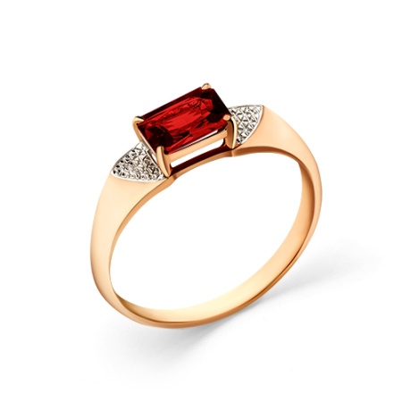 Купить кольцо из золота с гранатом в интернет-магазине KRASNOE
