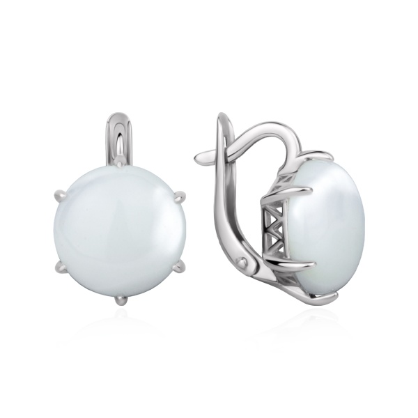 Серьги из серебра с перламутрами