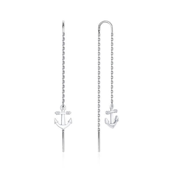 Серьги из серебра без вставок в ювелирном интернет-магазине