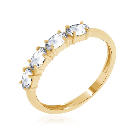 Купить кольцо из серебра с фианитами в интернет-магазине KRASNOE