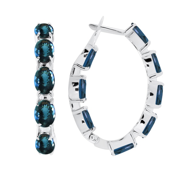 Серьги из серебра с топазом 2340071183-76 от KRASNOE, металл Серебро, вставка Топаз London Серьги из серебра с топазом 2340071183-76 от KRASNOE, металл Серебро, вставка Топаз London