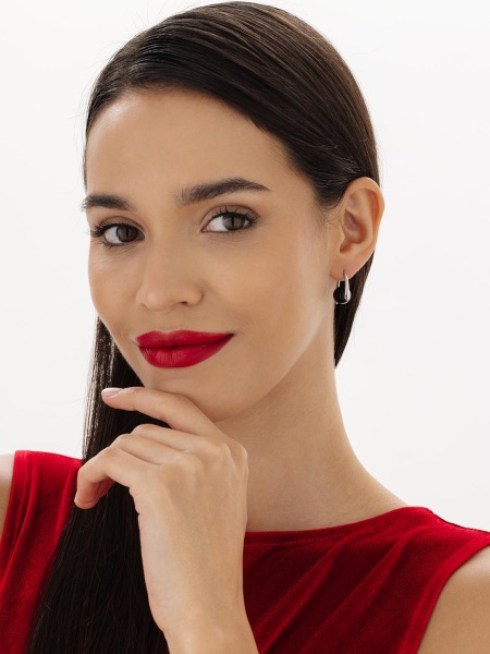 Серьги из серебра с агатами