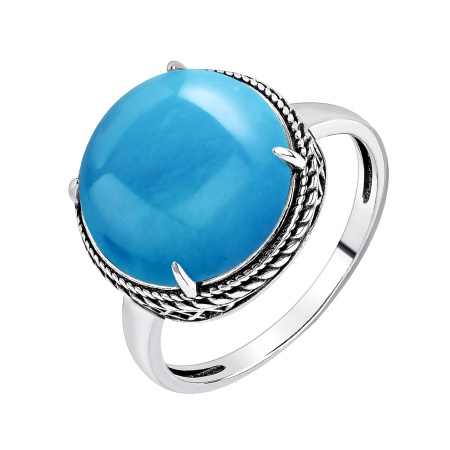 Купить кольцо из серебра с бирюзой в интернет-магазине KRASNOE