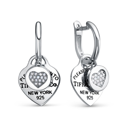 Серьги из серебра с1205526 от KRASNOE, металл Серебро, вставка Фианит Серьги из серебра с1205526 от KRASNOE, металл Серебро, вставка Фианит