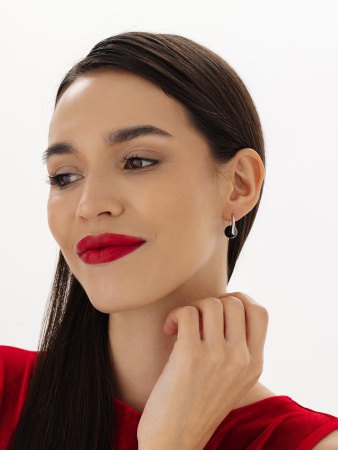 Серьги из серебра с агатами