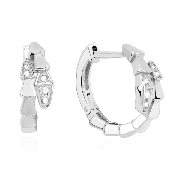 Серьги из серебра с фианитами