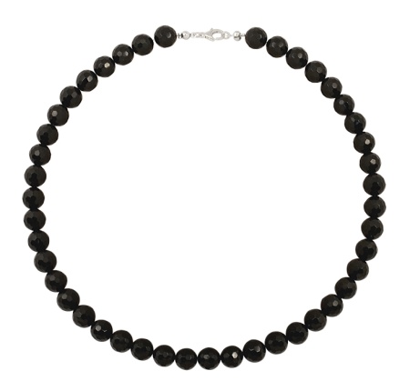 Бусы из серебра с ониксами 3430031671-50