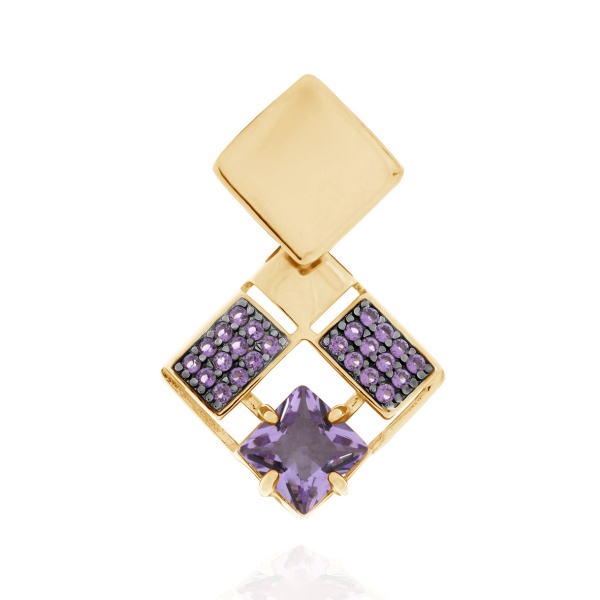 Купить подвески из серебра с аметист