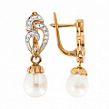 Серьги из золота с жемчугом