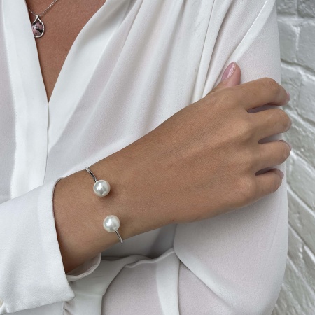 Купить браслет из серебра с жемчугом