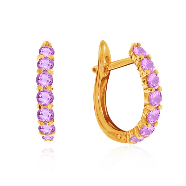 Серьги из серебра с аметист со скидкой Серьги из серебра с аметист со скидкой