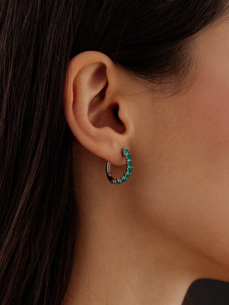 Серьги из серебра с агатами со скидкой Серьги из серебра с агатами со скидкой