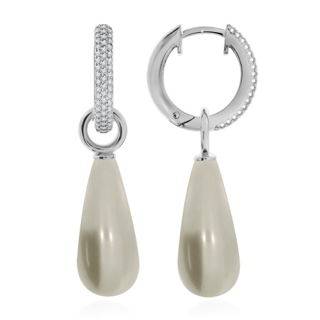 Серьги из серебра с жемчугом со скидкой