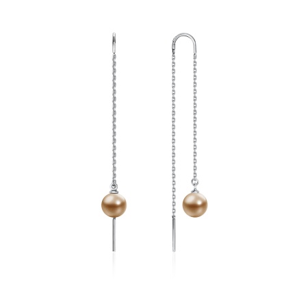 Серьги из серебра с жемчугами