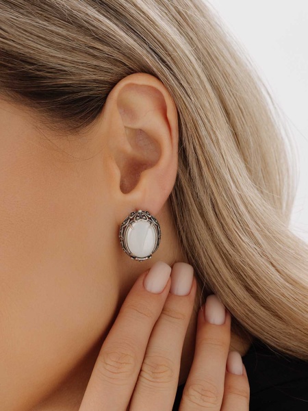 Серьги из серебра с перламутрами в ювелирном интернет-магазине