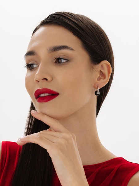 Серьги из серебра с агатами в ювелирном интернет-магазине