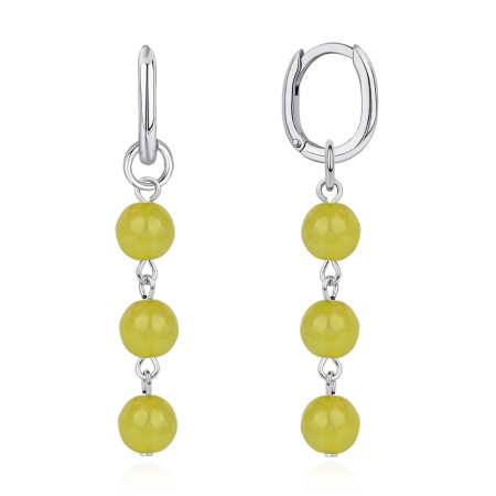 Серьги из серебра с агатами