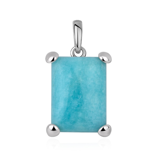 Купить подвеска из серебра с амазонитом
