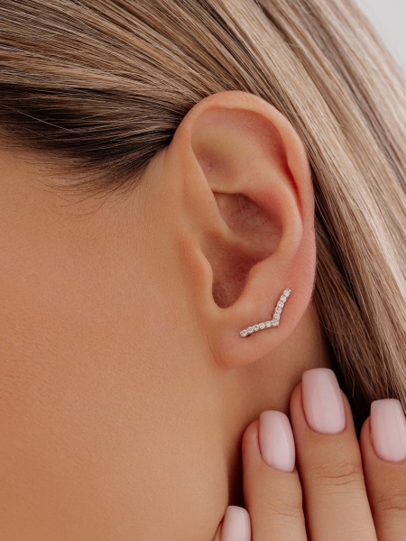 Клаймберы  из серебра с фианитом со скидкой