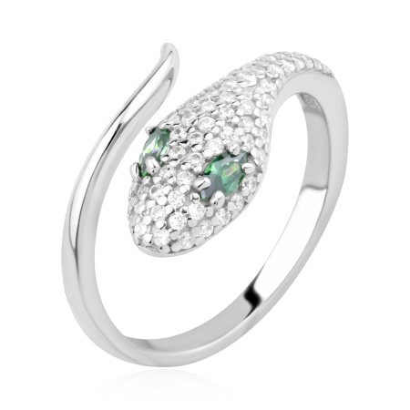 Купить кольцо из серебра с фианитами в интернет-магазине KRASNOE