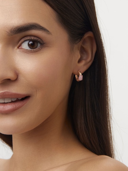 Серьги из серебра с кошачий глазами со скидкой