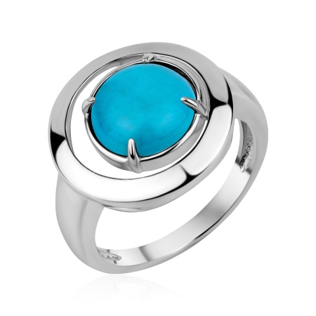 Купить кольцо из серебра с бирюзой в интернет-магазине KRASNOE