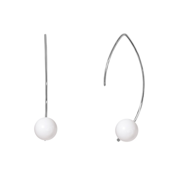 Серьги из серебра с агатами