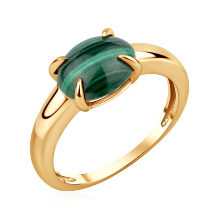 Купить кольцо из серебра с малахитом в интернет-магазине KRASNOE