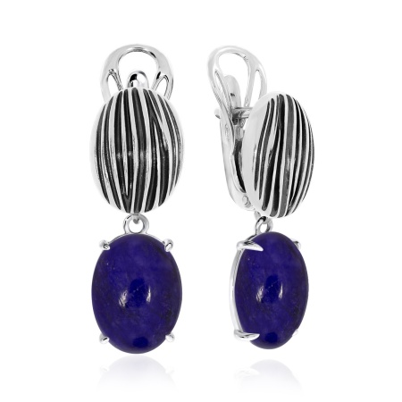 Серьги из серебра с агатами 2310391373-80 от KRASNOE, металл Серебро, вставка Агат